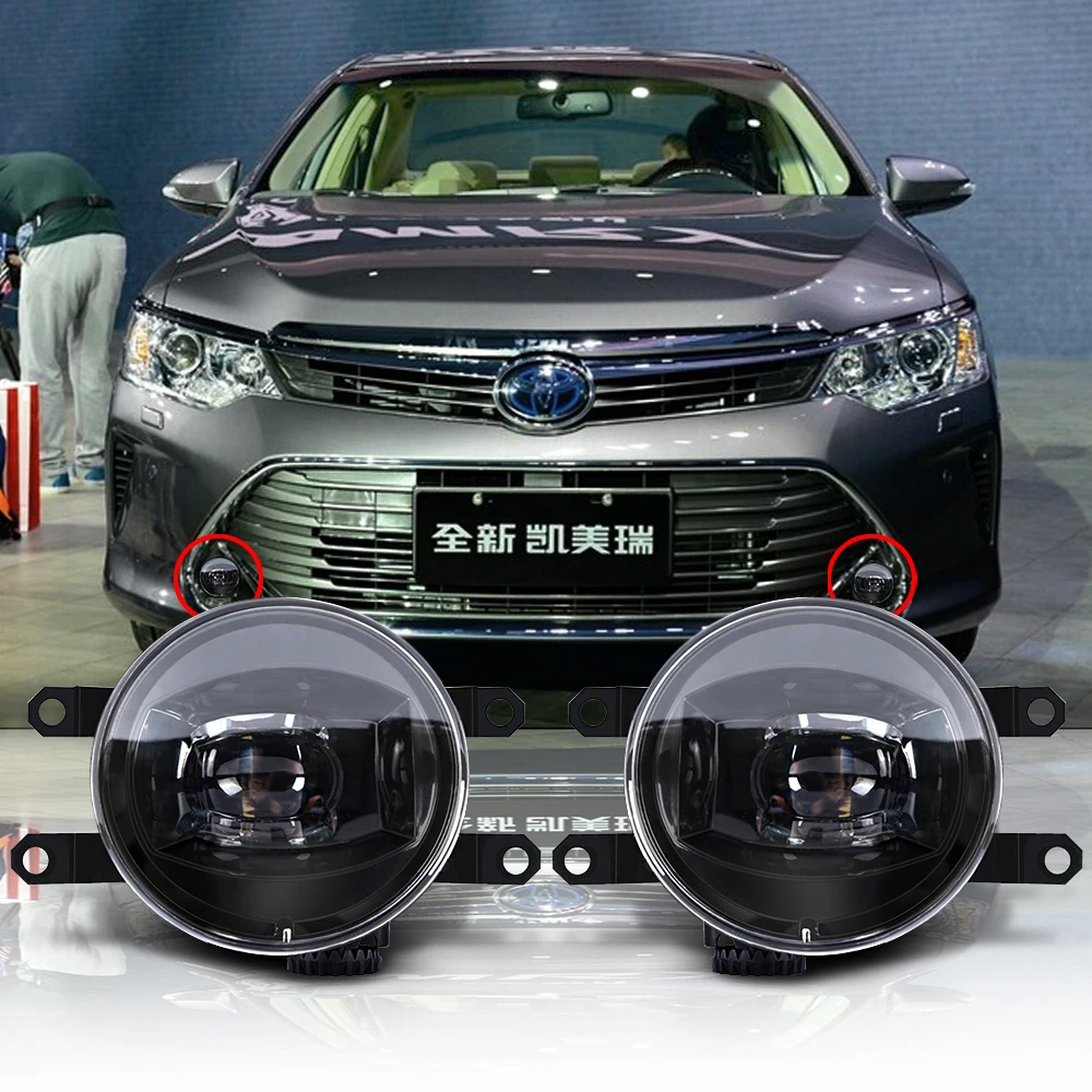 

1 Pair Black LED Projector Fog Light 4" LEDcar Fog Light for Toyota Camry Corlla RAV4 Zhixuan 14-17 2700 4000