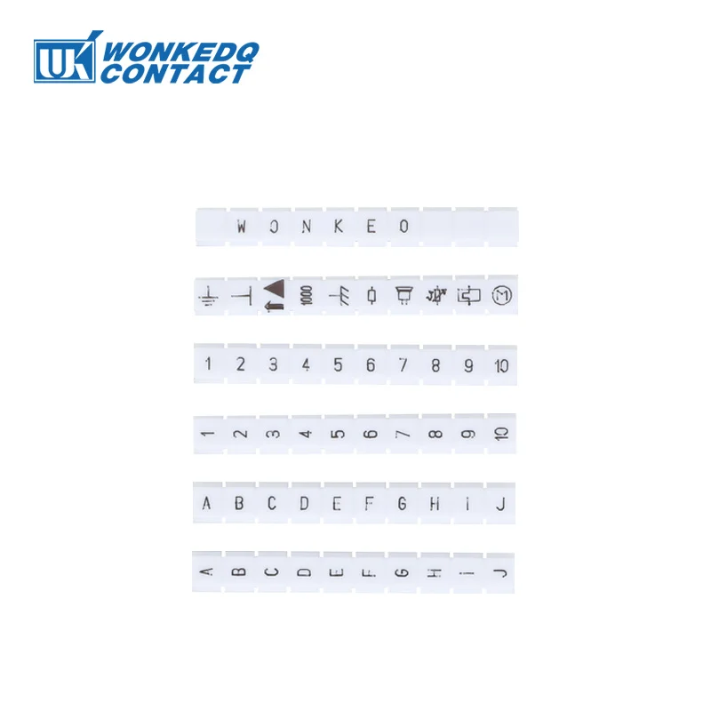 10Pcs ZBFM5 Label For Multi-Level PTTB/STTB 2.5 PT/ST-2.5-3L DIN Rail Terminal Block Accessories Note Zack Marker Strips ZBFM 5