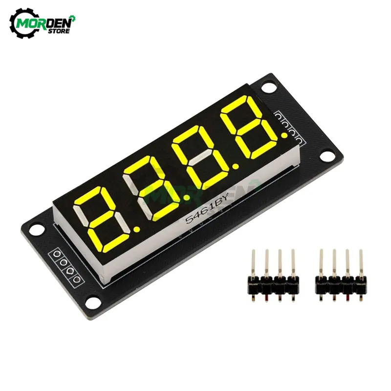 Módulo de relógio digital para arduino, 0.56 polegadas, 4 dígitos, 7 segmentos, pontos duplos, tela led, tm1637