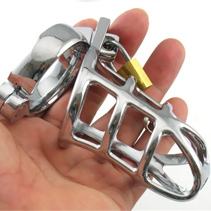 BDSM Metal Male Chastity Device Bondage Stealth CB Lock CBT Chastity Cock Cage Penis Lock Cock Ring Fetishism Sex Toys For Men