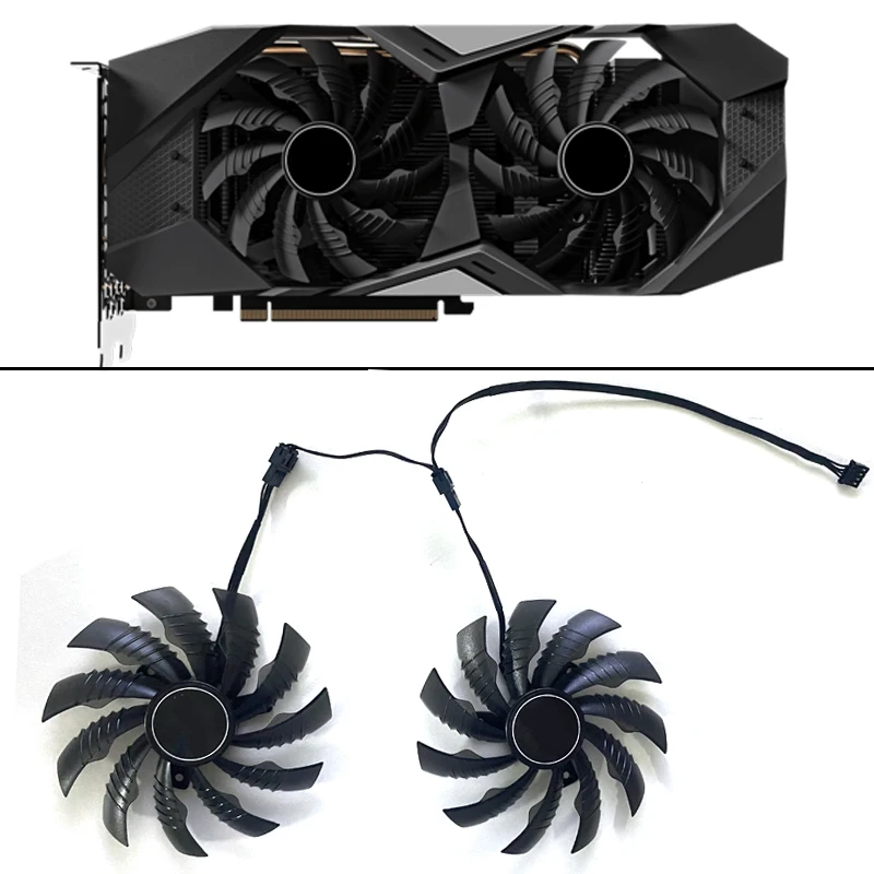 オリジナルギガバイトgtx 1650 1660Ti rtx 2060 2070グラフィックスカードファン95ミリメートルPLD10010S12Hクーラーファンの交換RTX2070 GTX1660T