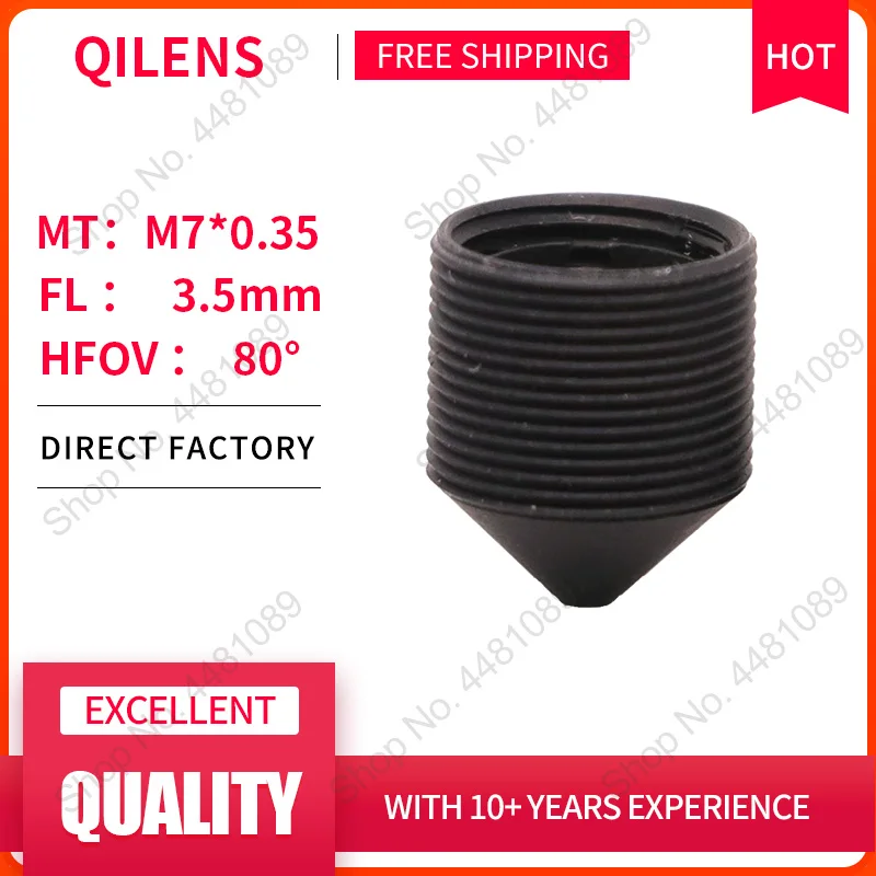 QILENS M7 LENS FL 3.5mm pin hole lens with Aperture F1.6 Mini CCTV HD 2.0Megapixel Lens for security cameras lens