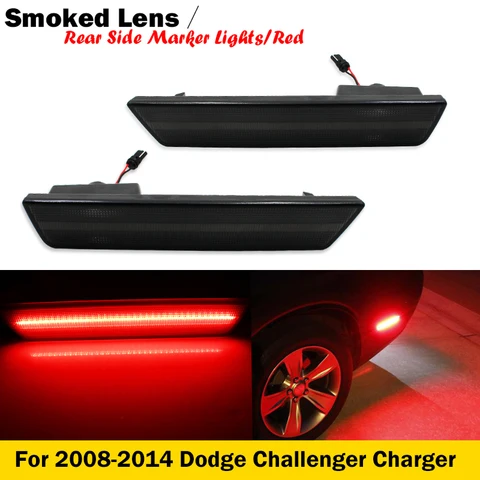 iJDM Полностью Светодиодные Боковые Габаритные Огни Для Dodge Challenger 2008-2020, Желто-красные Внешние Задние Фонари В Сборе