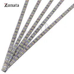 DC 12V 50cm listwa LED światła SMD5630 72 LED sztywna listwa zimny biały dwurzędowe LED aluminium sztywny pasek niewodoodporny 1Pc/5 sztuk