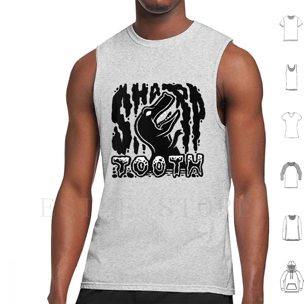 Sharp Tooth Tank Tops Vest Cotton Trex Tyrannosaurus Rex Dinosaur Reptile Lizard Sharp Tooth The Land Before Time Type