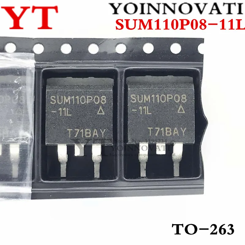 10pcs/lot SUM110P08-11L SUM110P08 110P08 110A/80V TO-263 IC