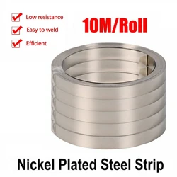 1 Roll 10m 18650 Li-ion Battery Nickel Sheet Plate Nickel Plated Steel Strip Connector Spot Welding Machine Battery Welders