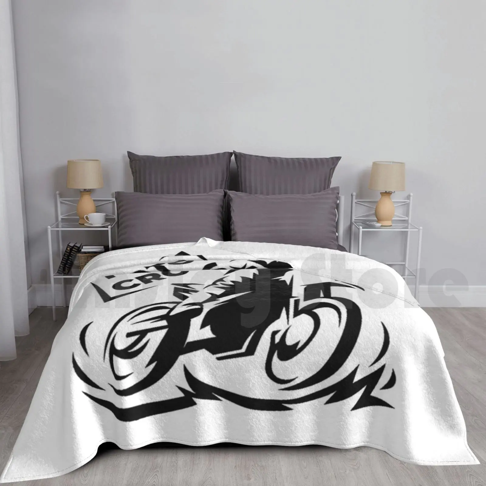 Moto Cross Wheels Racing Club . Helmet , Motorcycle , Motorsport , 21 Blanket Fashion Custom Tribal Gear