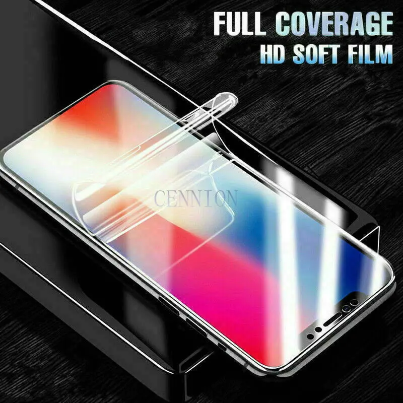 Clear Full Cover Soft Invisible Hydrogel Film Screen Protector for iPhone 14 13 12 Mini 5.4 6.1 Pro Max 6.7 XR Xs X 8 7 100pcs