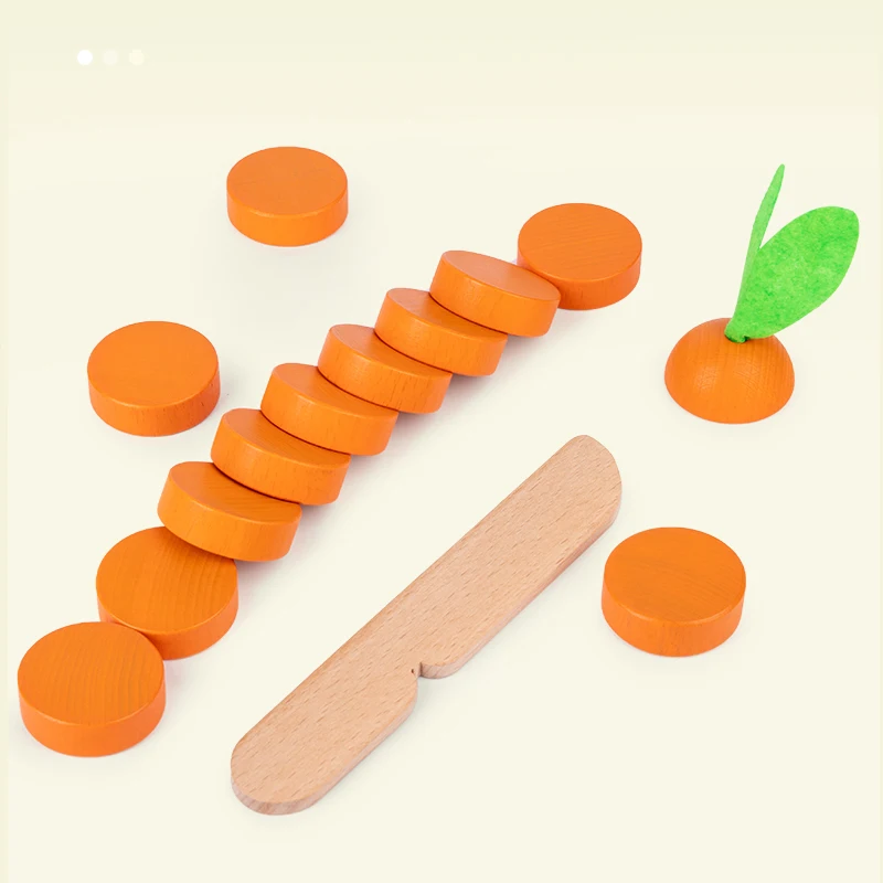 Giocattolo di legno carota taglio frutta taglio verdura frutta simulazione educativa gioco di eliminazione giochi di imitazione giocattoli per bambini