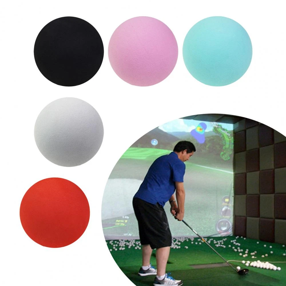 5pc 65mm eva bola de golfe da espuma macia-ajudas de treinamento do balanço do golfe para crianças ou adultos, verde de colocação interno, prática