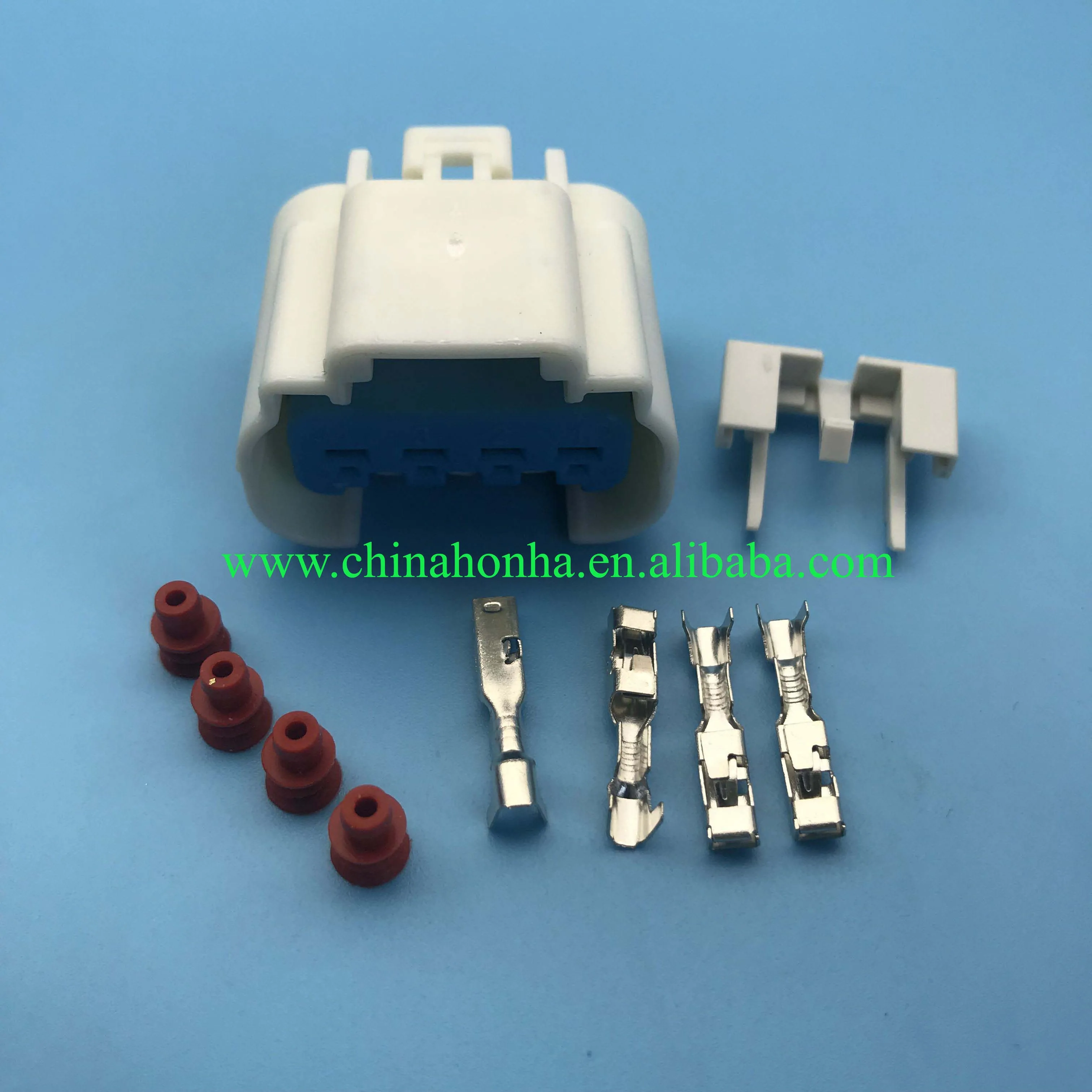 

100pcs high quality 4 pin Knock Sensor Connector Wire harness Pigtail plug 13527865 Automotive Connectors 4P GT280