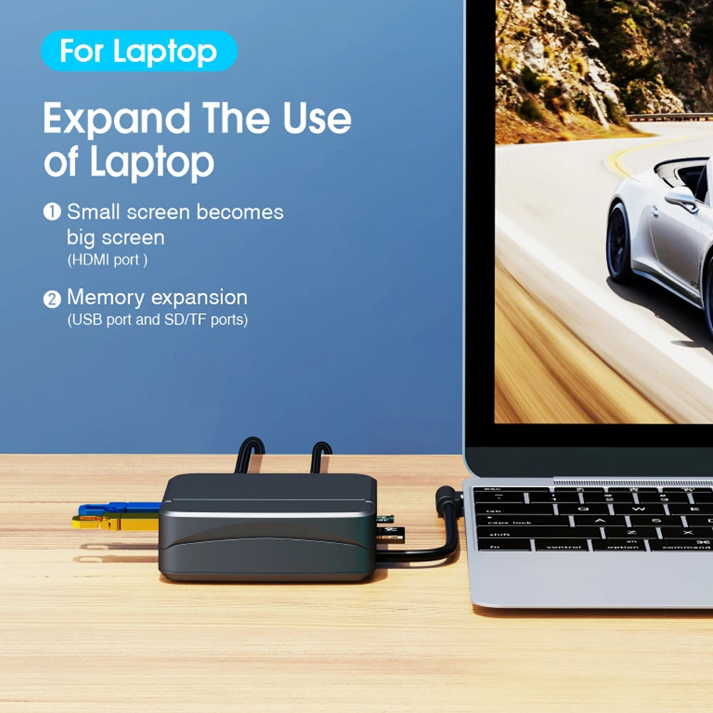 محطة إرساء محمولة من النوع C لهواتف سامسونج S20 S10 Dex Pad Station USB C إلى HDMI-متوافق مع محول طاقة لـ Huawei