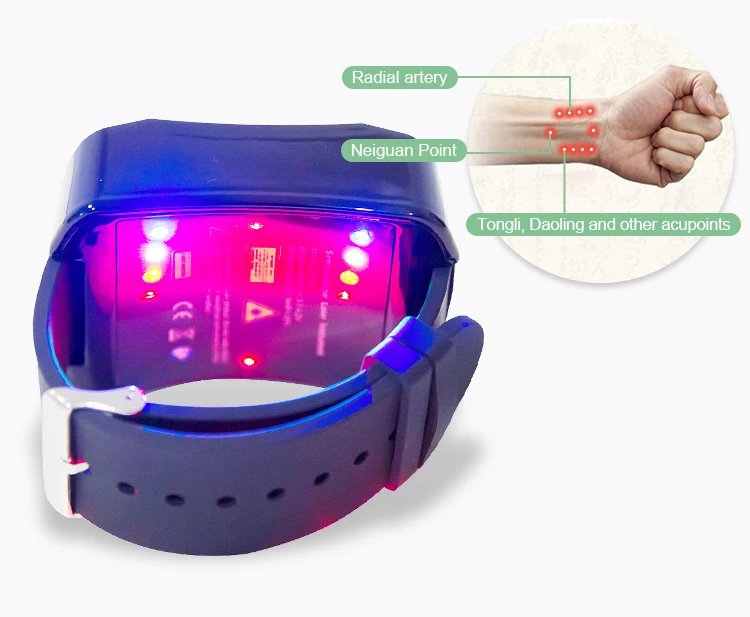 4 Laser Watch High Blood Pressure Diabetes Cholesterol Rhinitis treatment Home Health Laser Therapy device