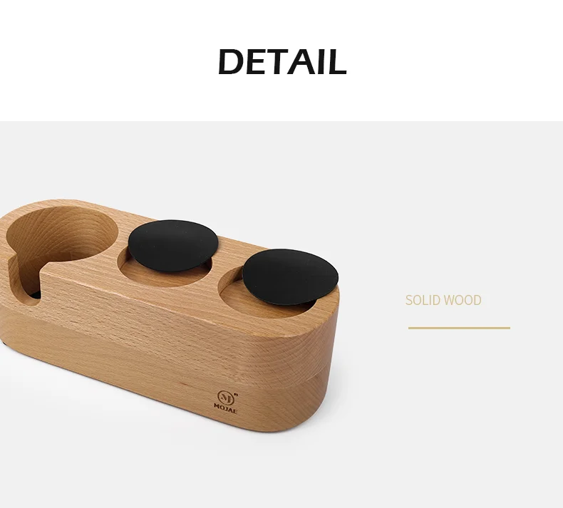 51mm/53mm/58mm Kaffee Filter Halter Tamper Stehen Buche Nussbaum Holz Espresso Distributor Matte Basis rack Für Barista Zubehör – Detail 34