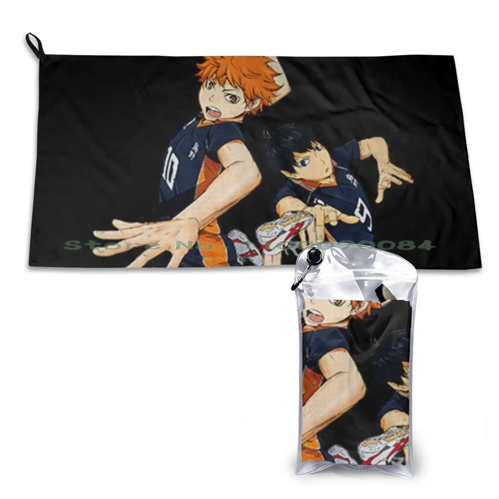 Hinata Shoyo & Kageyama Tobio Quick Dry Towel Gym Sports Bath Portable Australia Cute Favorite Animal Funny Animal Muzzle