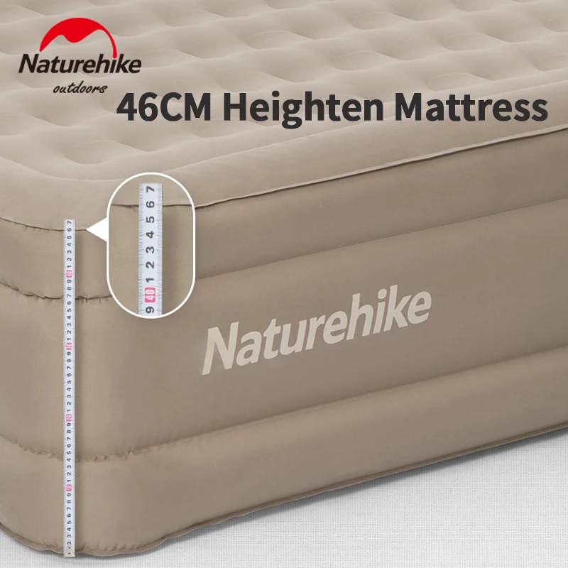 Naturehike Outdoor Camping 45cm Thick TPU Inflatable Pad Portable 2Persons Sleeping Mattress Free Give Air Pump And Repair Bag