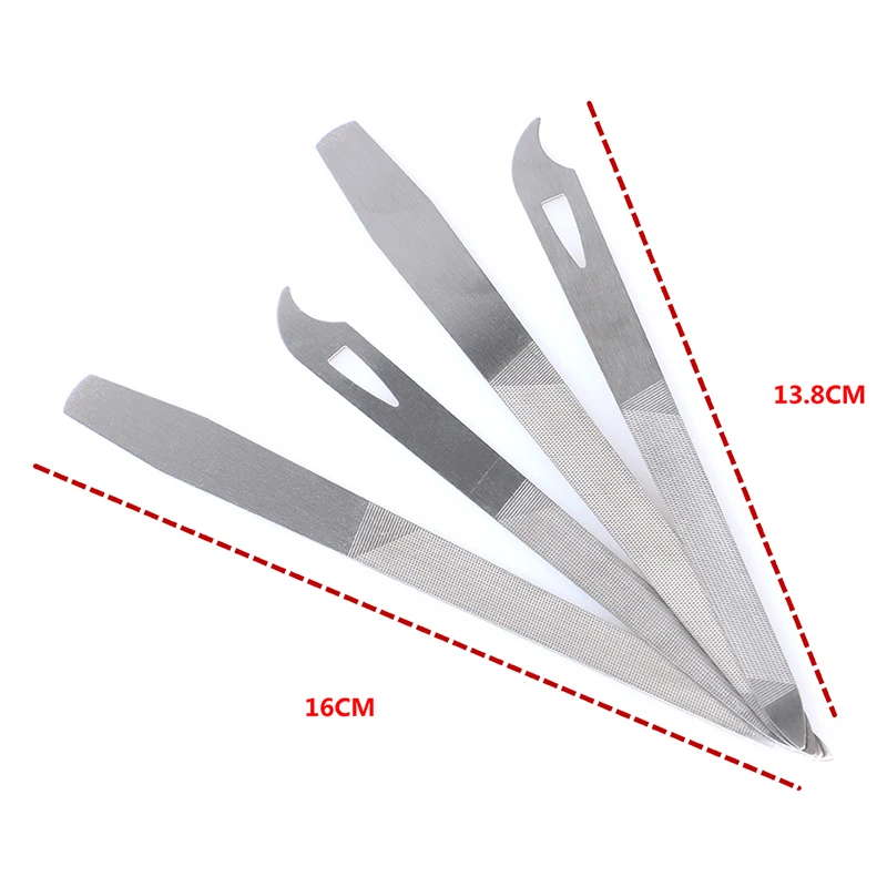 Stainless Steel Nail Art File Rod Double Sides Buffer Grinding Finger Cuticle Remover Polish Acrylic Gel Manicure Pedicure Tools