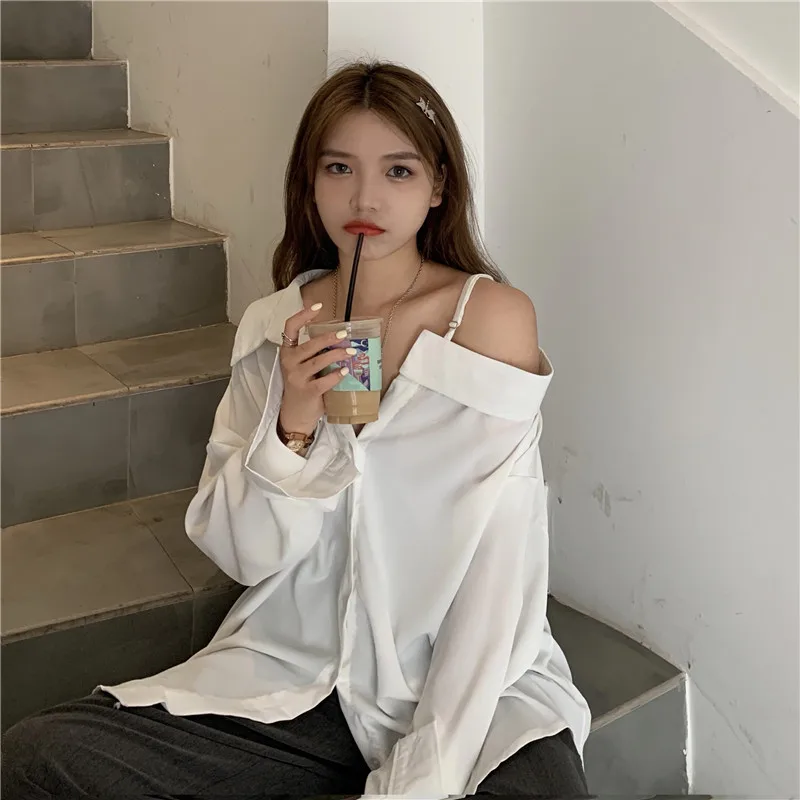 WERUERUYU Off Shoulder Tops Women New Arrivals Long Sleeve Cotton Casual Slim Fit Female Sexy Tee Shirts Black