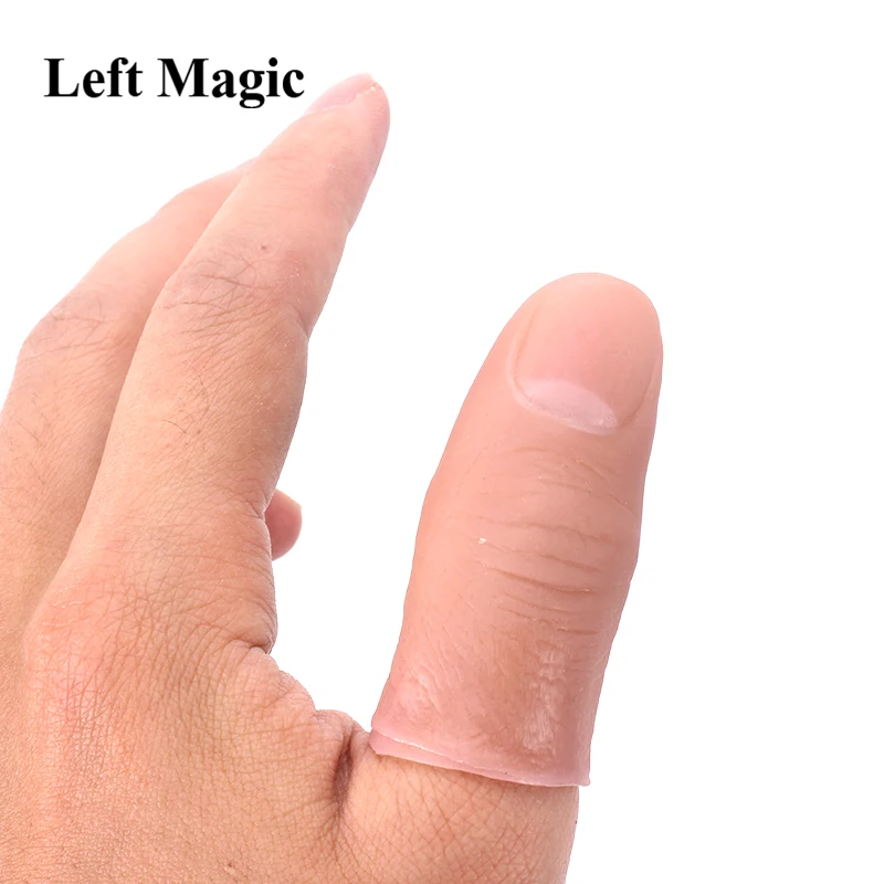 5 Pcs Soft Thumb Tip Finger Fake Magic Trick Close Up Vanish Appearing Finger Trick Props Toy Funny Prank Party