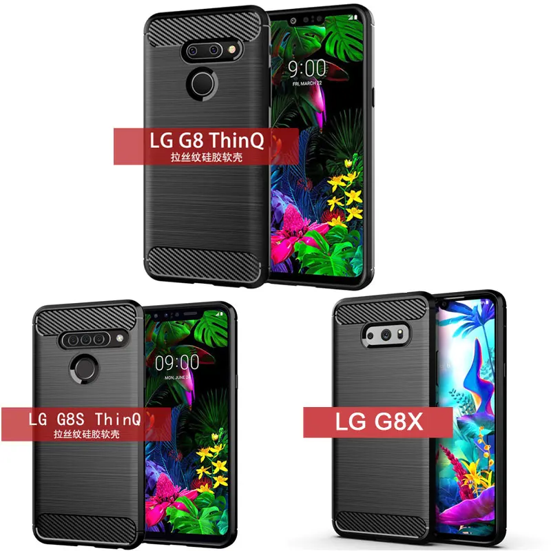 For LG G8 G8X G8S ThinQ Case Shockproof Soft Bumper Silicone TPU Back Cover Soft Phone Case for LG G8 ThinQ G8X LGG8 LM-G820N