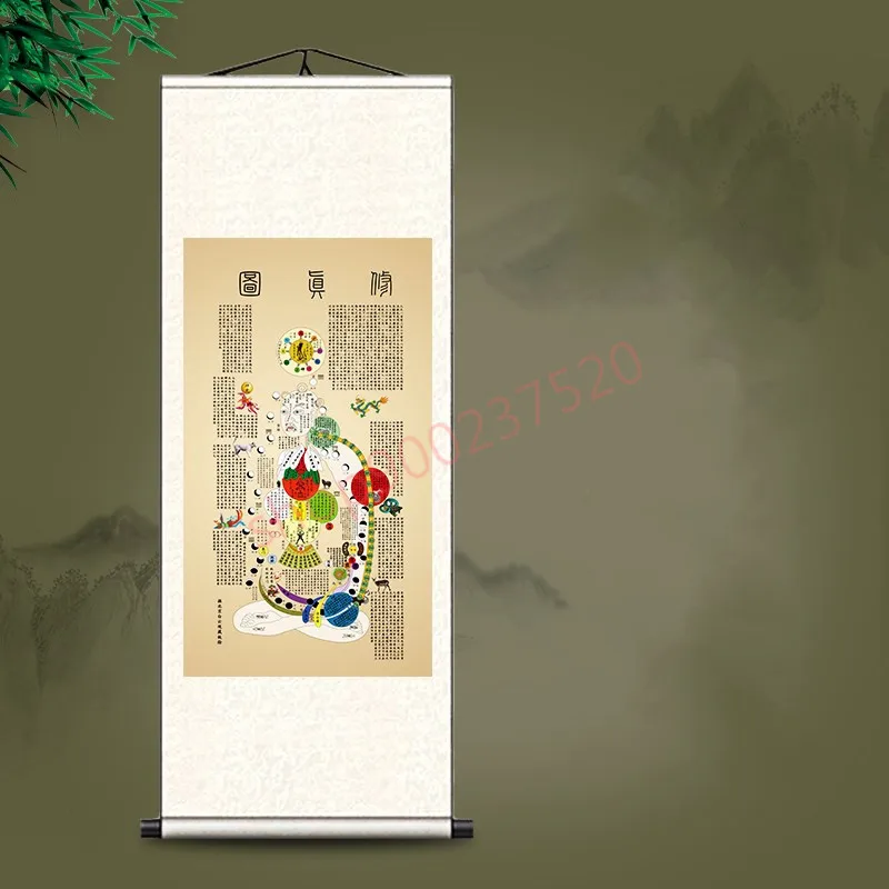 (customized) Huangdi Neijing, traditional Chinese medicine Bagua diagram, Taoist traditional Chinese medicine, scroll painting