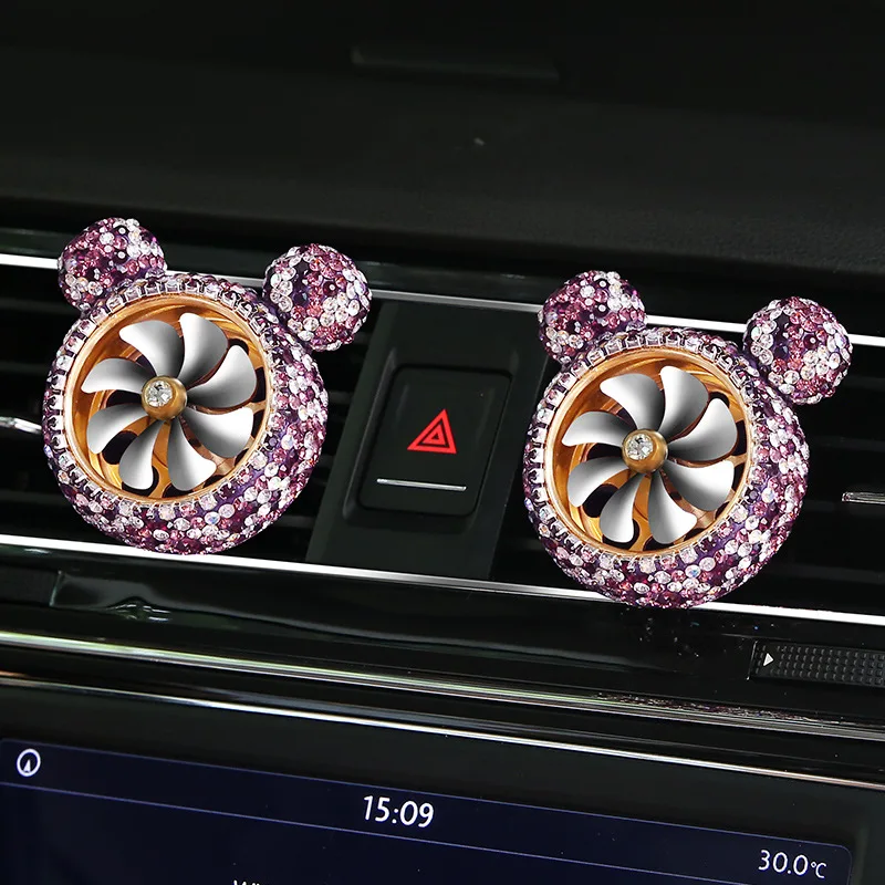 Creative Bling Crystal Car Air Freshener Perfume Scent Fragrance Car Styling Interior Auto Accessories For Girl Ladies Women