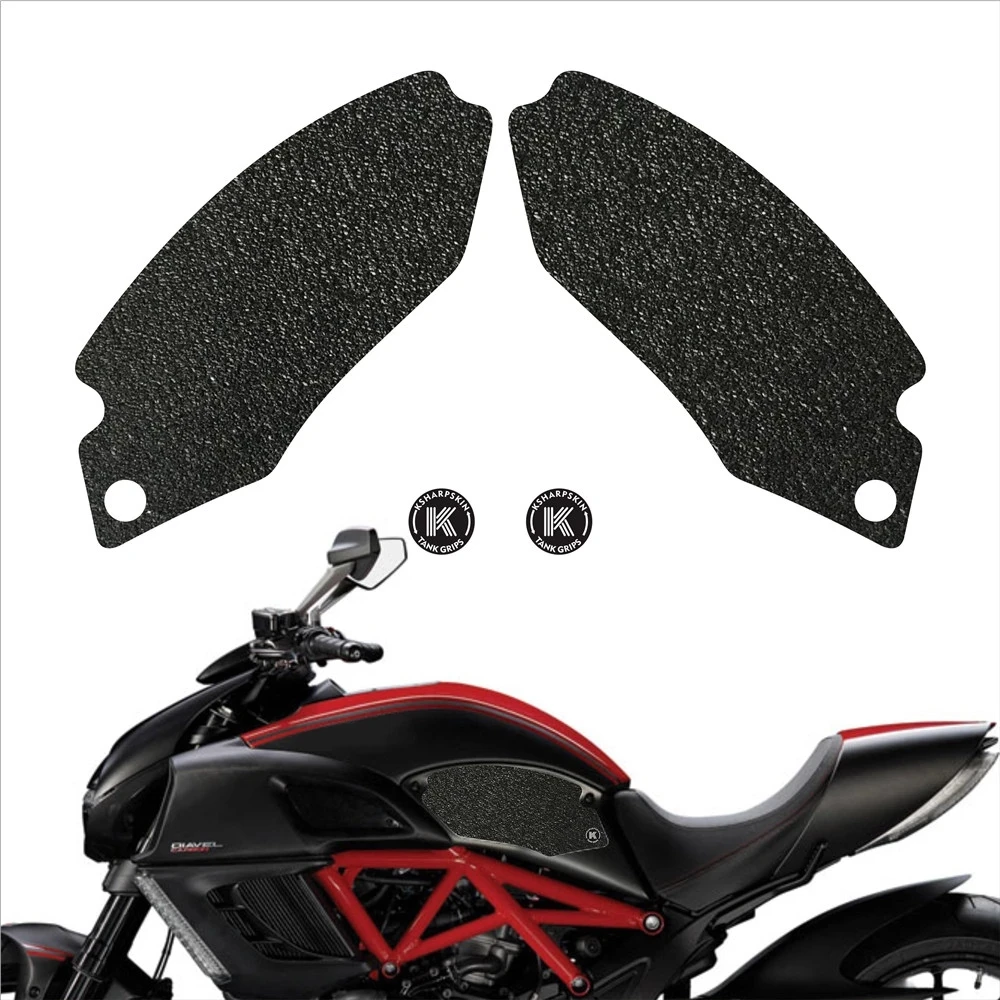 

Motorcycle Fuel Tank Stickers Traction Side Pad Knee Grip Left Right Decal Stickers Protective For DUCATI DIAVEL CARBON TITANIUM