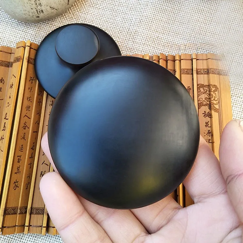 

1 Pcs Mushroom Shape Facial Massage Stone Lava Basalt Hot Stone For Spa Massage Therapy Black Body Massager Stone Health Care