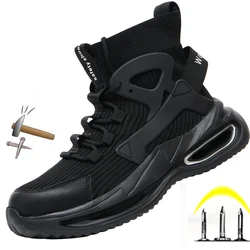 Work shoes for man S3 high safety shoes  Safety Shoes With Steel Toe Cap,Light Weight Breathable Work Boots For Men Botas Hombre