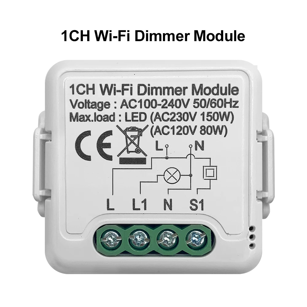 GIRIER Tuya Wifi Smart Dimmer Schalter Modul 10A Unterstützung 2 Weg Steuerung Dimmbare Licht Schalter 1 2 Gang Arbeit mit Alexa Google Hause