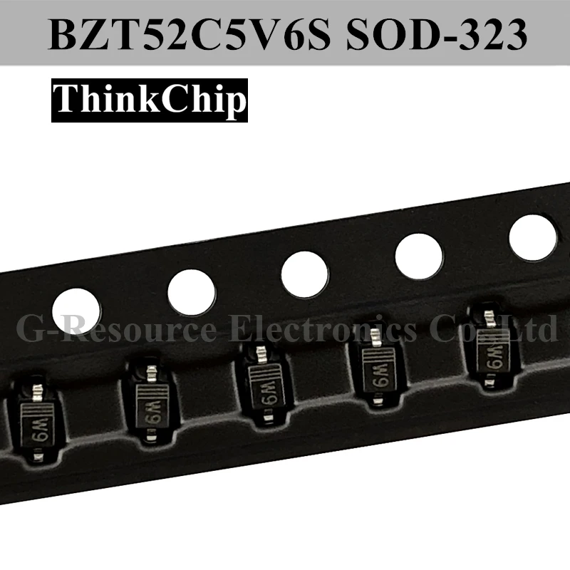 (100Pcs) BZT52C5V6S SOD-323 SMD 0805แรงดันไฟฟ้าStabilizedไดโอดDiode 5.6V SOD323 (เครื่องหมายW9)