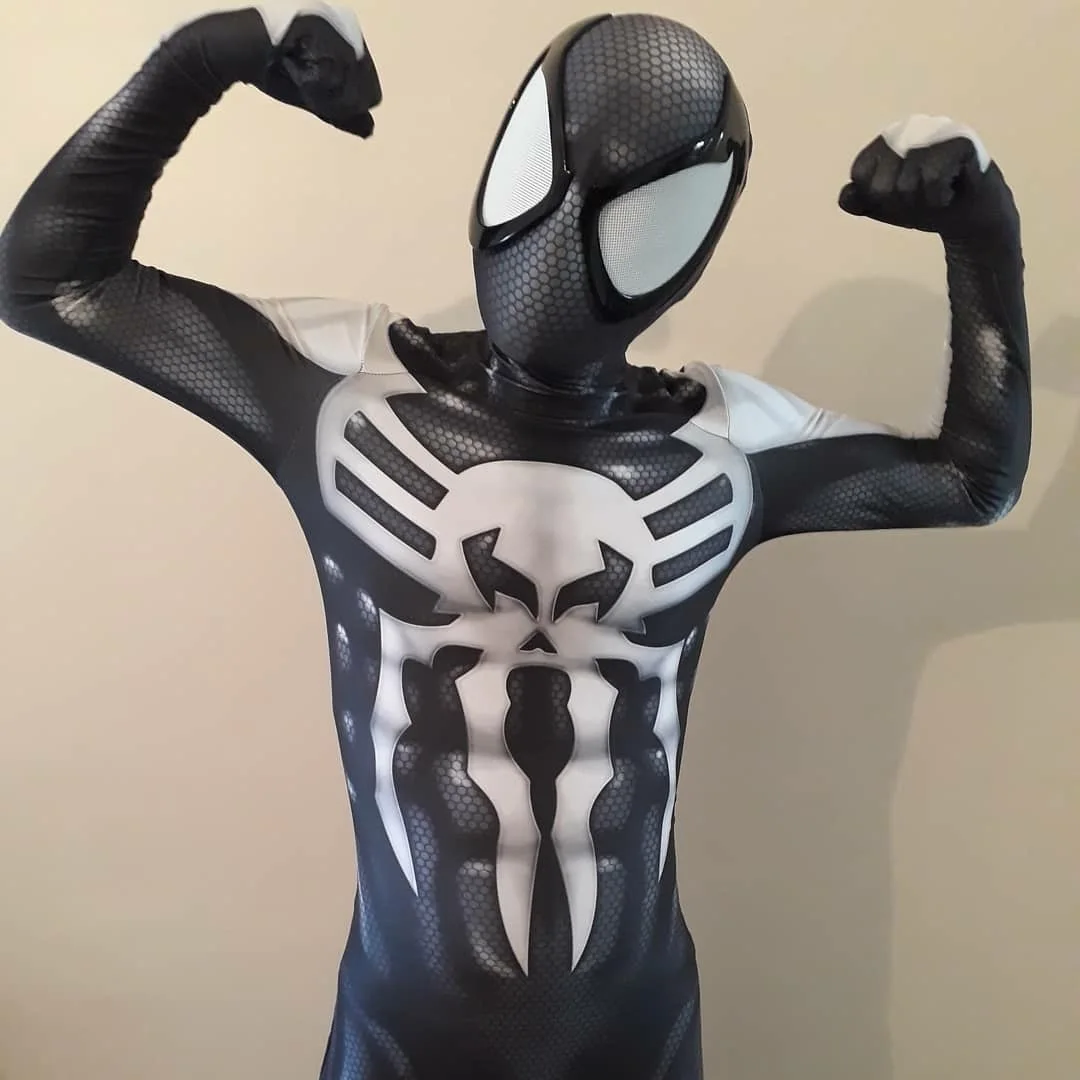 

2099 Spiderman Cosplay Costume Spandex 3D Printed Spandex Black 2099 Symbiote Costume Halloween Cosplay Zentai Suit Adult Kids