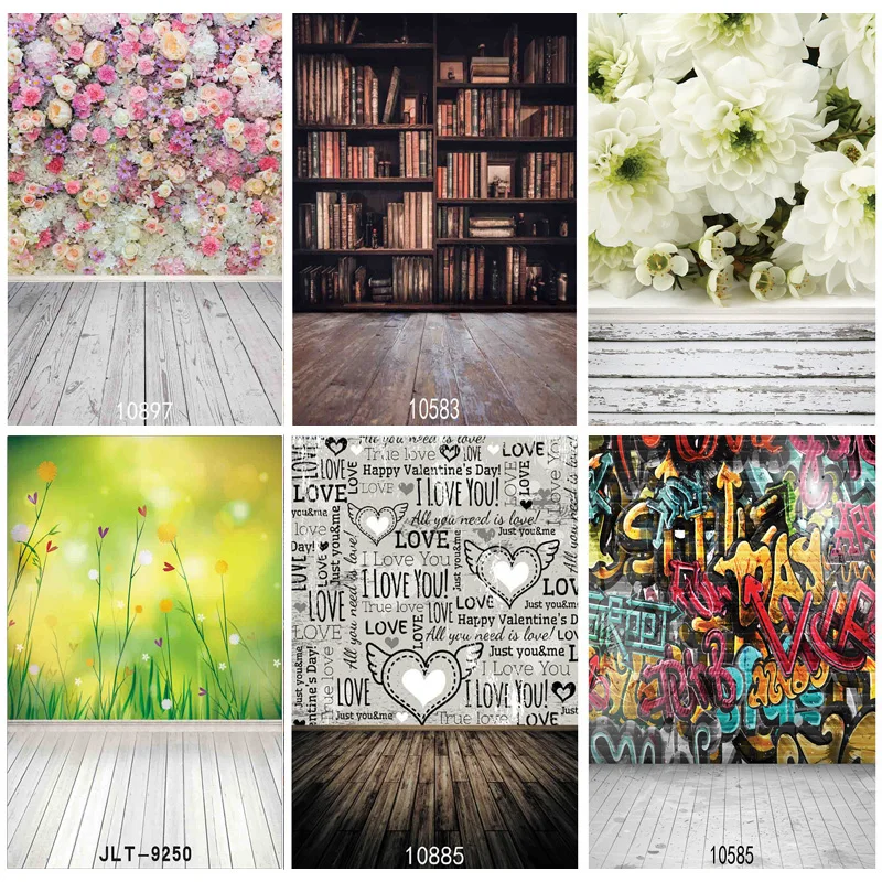 

Photorealistic Fabric Wooden Floor Flower Landscape Photography Backdrops Baby Photo Background Photo Studio Props CXSC -23