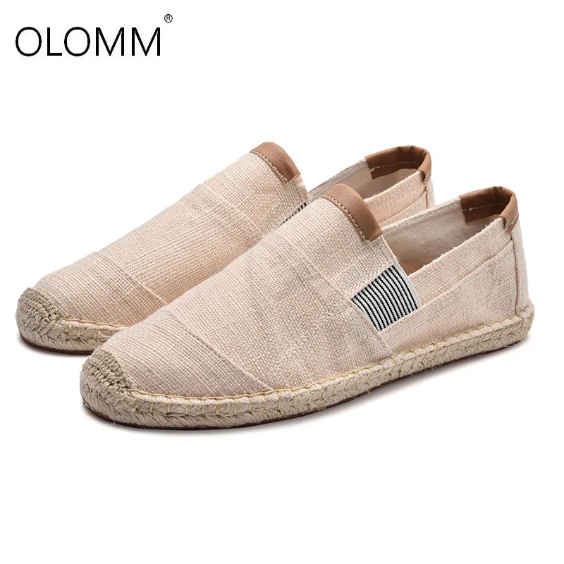 High Quality Mens Shoes Casual Male Breathable Canvas Casual Shoes Men Chinese Fashion Soft Slip on Espadrilles for Men Loafers