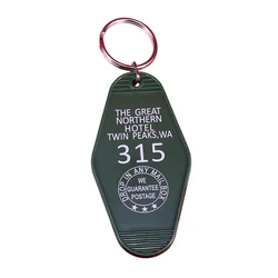 Twin Peaks Great Northern Hotel 315 Room Agent Cooper's Room Vintage Style Hotel Key Tag Motel Key Chain Green