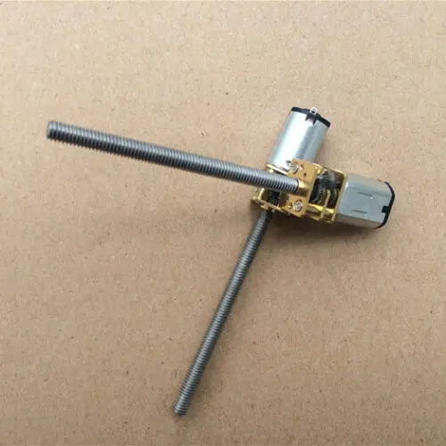 Micro DC 3V-12V 5V 6V 30RPM- 500RPM N20 Full Metal Gear Motor 55mm Long M4 Screw Shaft Screw Reducer Motor