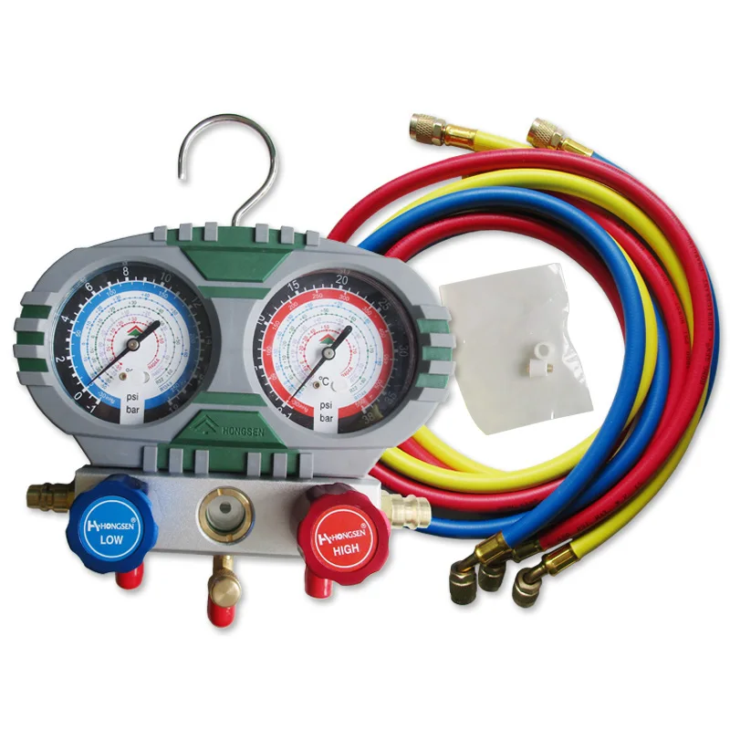 

R410A/R32 Household air conditioner Refrigerant Manifold Gauge set With Hose And Hook fluoride table HS-S60-102-A