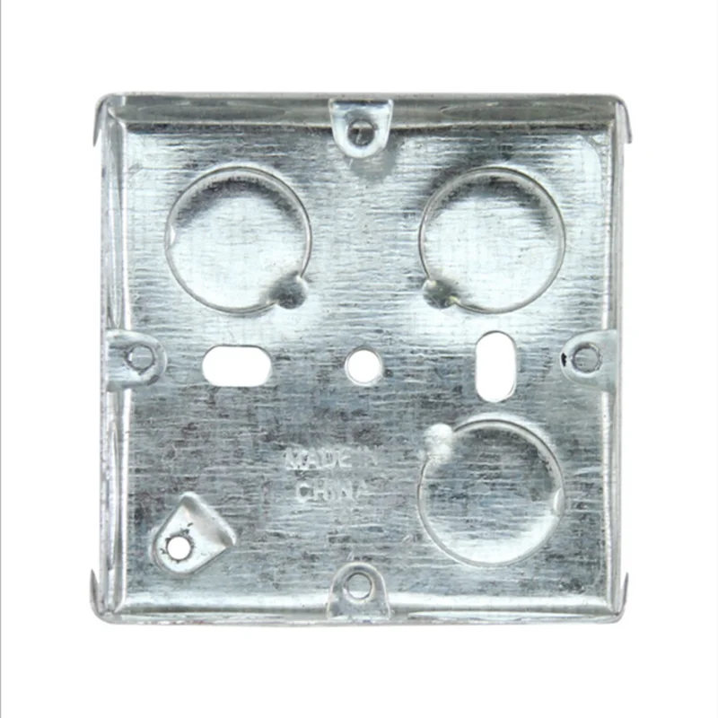 British Standard Wall Switch Galvanized Mounting Box Type 86 Socket Embedded With Hidden Junction Box