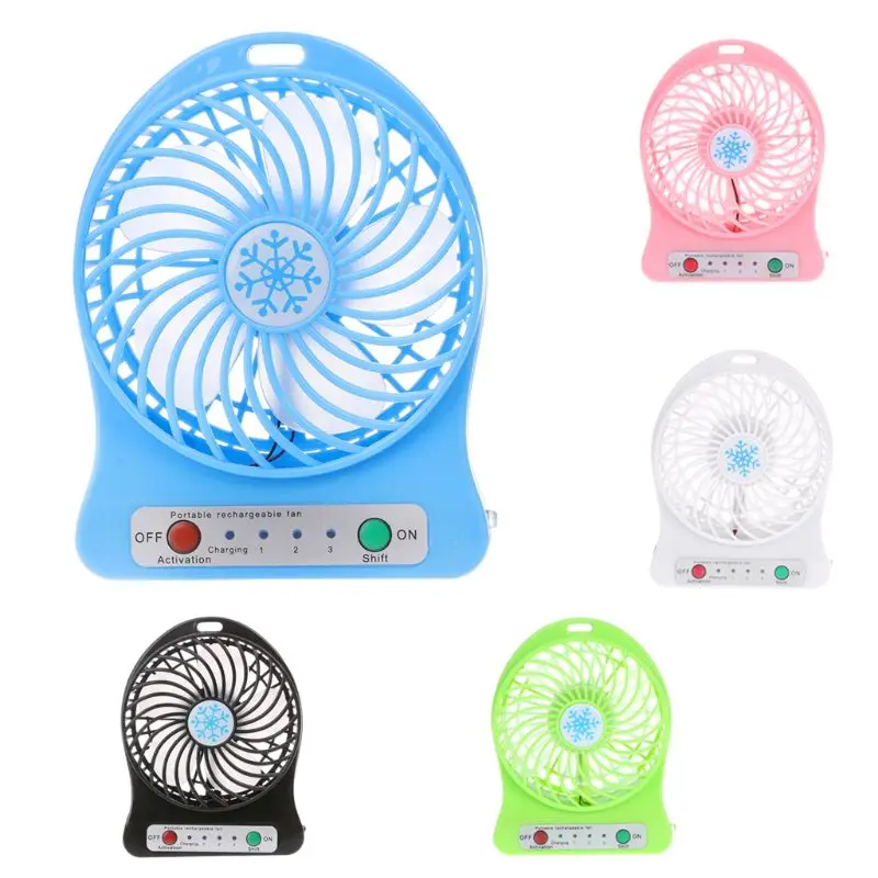 Ventilador de aire portátil con luz LED, miniventilador USB de escritorio, de tres vientos, Sep. 16, gran oferta, envío directo y venta al por mayor