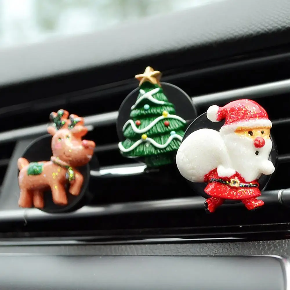 Christmas Santa Claus Car Perfume Clip Air Fresher For Car Diffuser Fragrance Perfume Vent Clip Easy to Install Car Ornaments