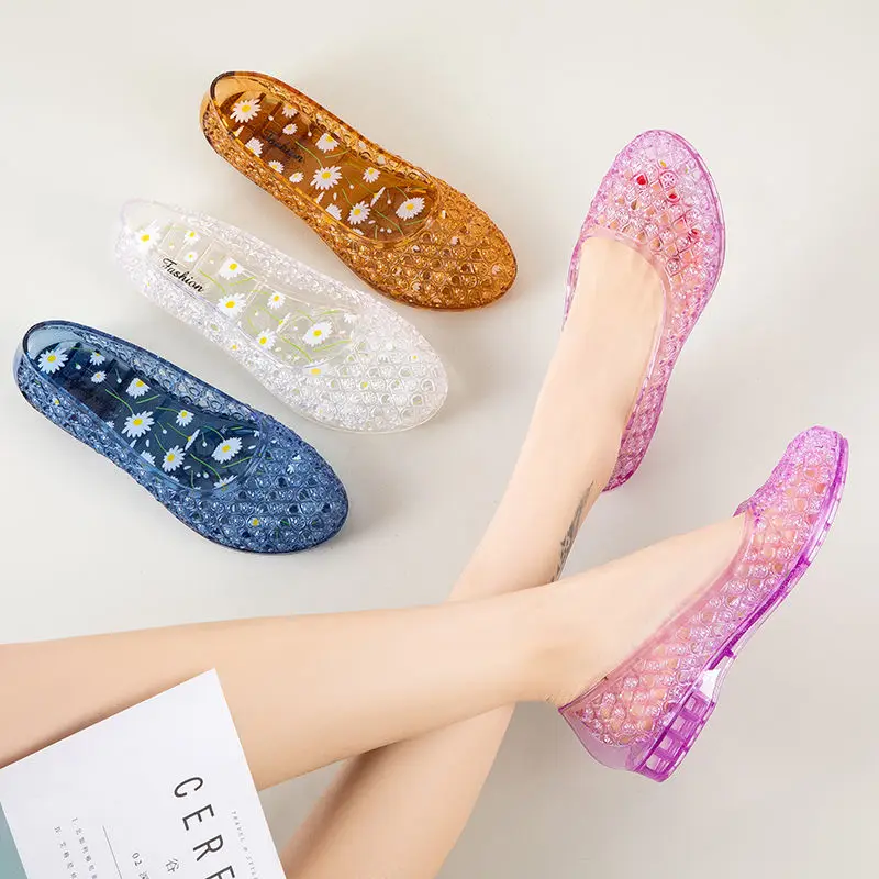 New sandals slippers crystal sandals female bird\'s nest Baotou breathable soft bottom home sandals mother sandals V213
