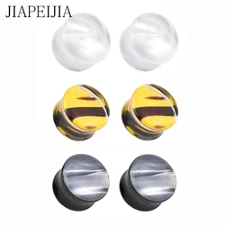 Stripe Pattern Acrylic Ear Gauges Tunnels and Plug Ear Expander Studs Stretching Body Piercing Jewelry 8-30mm