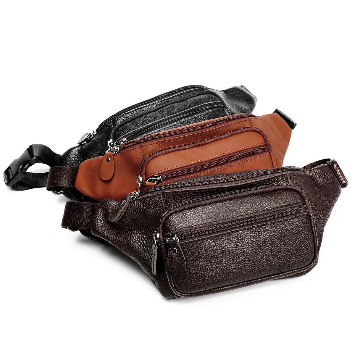 Men Bag Genuine Leather Cowhide Vintage Travel Riding Motorcycle Hip Bum Belt Pouch Fanny Pack Waist Purse Clutch Bag