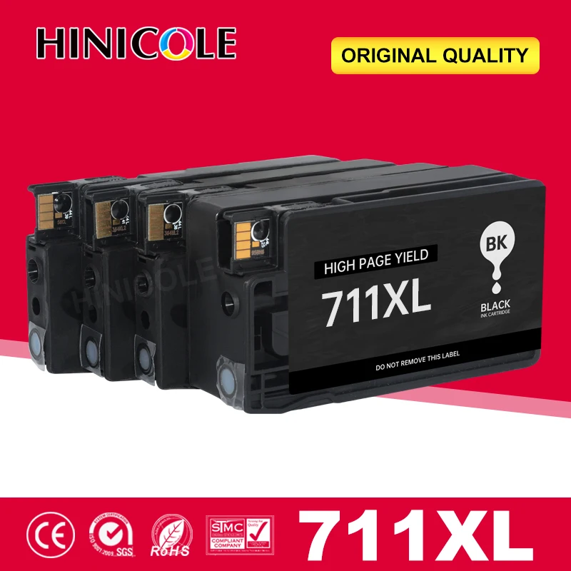 

HINICOLE 711 Ink Cartridge For HP711 For HP 711 XL For HP Designjet T120 T520 24-in ePrinter Printer Cartridges 711XL Full Ink