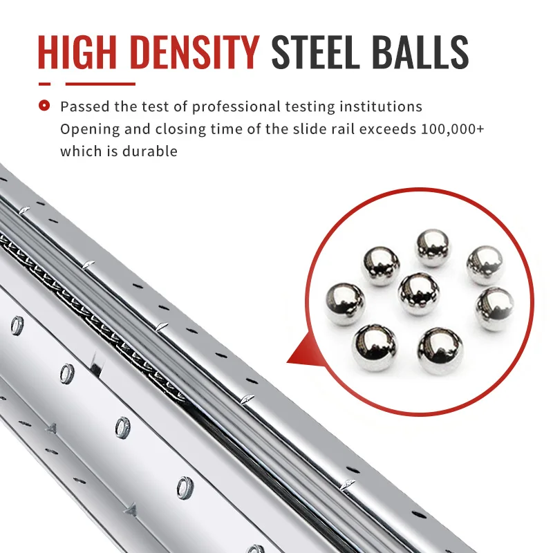 WASHINGST Bottom Fix Drawer Runners Heavy Stair Runners Rails Full Ball Bearing Runners Stair Runner Rail Bottom Mount