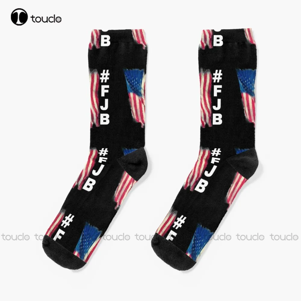 Fjb Pro America Us Distressed Flag F Biden Fjb Socks Womens Hiking Socks Personalized Custom Unisex Adult Teen Youth Socks