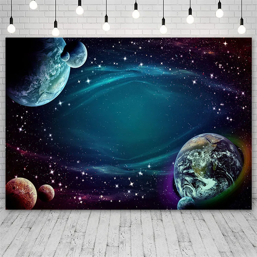 Avezano Backdrops Birthday Earth Universe Planet Space Photography Background Photo Studio Photophone Photozone Wallpaper Decor