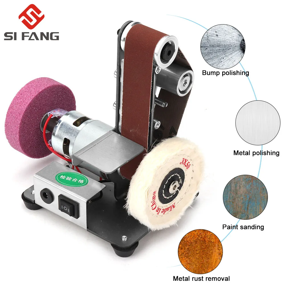 110V-220V Multifunctional Desktop Vertical Miniature Mini Electric Belt Machine DIY Polishing Machine Fixed Angle Grinder NEW