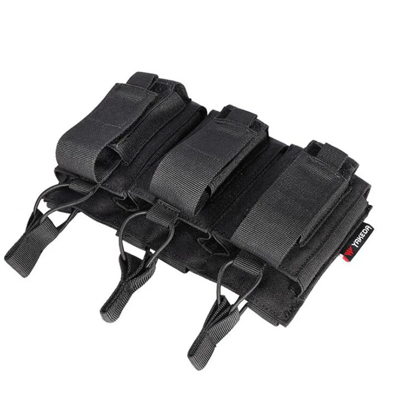 Bolsa táctica Molle Triple de nailon 1000D, 5,56mm, 9mm, funda para AR 15, M4, M14, M16, AK 47